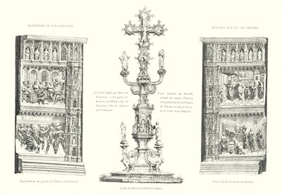 Baptisterio de San Giovanni, Retablo de Altar en Plata (grabado) de Italian School
