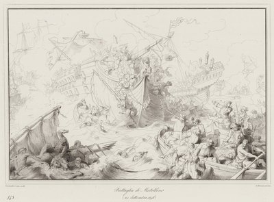 Batalla de Metellino de Italian School