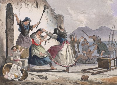 Pelea entre mujeres de Italian School