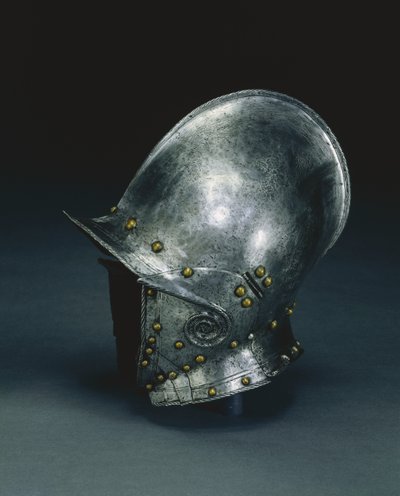 Burgonet con piezas de mejilla articuladas, c.1560-70 de Italian School