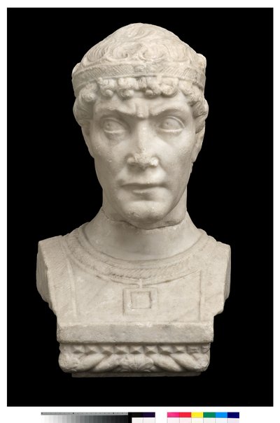 Busto de un hombre con corona de Italian School
