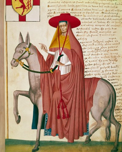 Montar en cardenal (miniatura) de Italian School