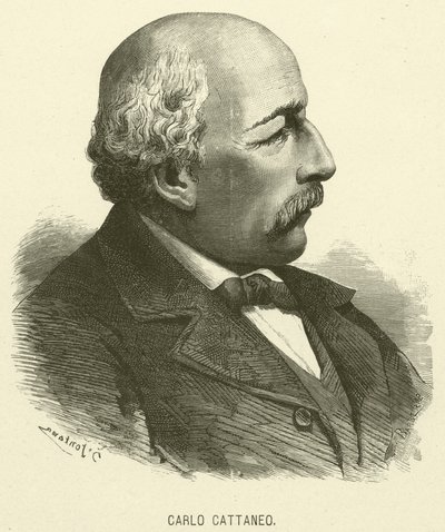 Carlo Cattaneo (grabado) de Italian School