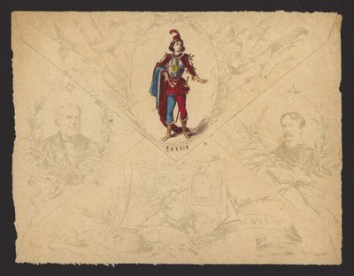 Cassio, de la ópera Otello de Giuseppe Verdi, basada en la obra de William Shakespeare (litografia en color) de Italian School