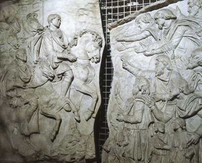 Molde de parte del relieve de la Columna de Trajano, Roma de Italian School