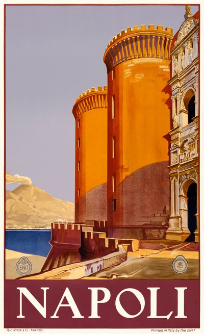 Castel Nuovo en Nápoles de Italian School
