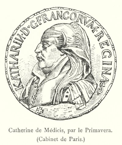 Catherine de Medicis, por el Primavera, Gabinete de París de Italian School