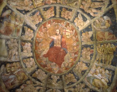 Techo del Santuario de Philippa Mareri, Borgo San Pietro, Italia de Italian School