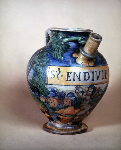Jarra de cerámica de Urbino. Siglo XVI. Museo del Castillo. Milán de Italian School