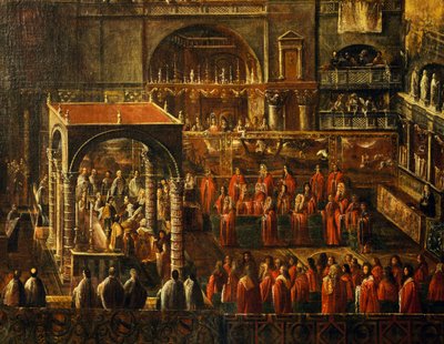 Ceremonia en la Basílica de San Marcos en Venecia de Italian School
