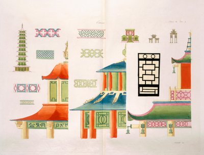 Diseño de pagoda china de Italian School