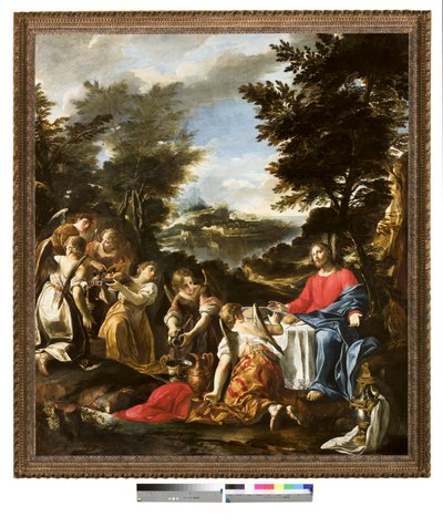 Cristo servido por ángeles, c.1650-1700 de Italian School