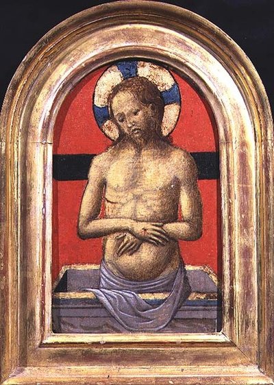 Cristo, centro de un tríptico (panel) (ver también 74615 y 74617) de Italian School