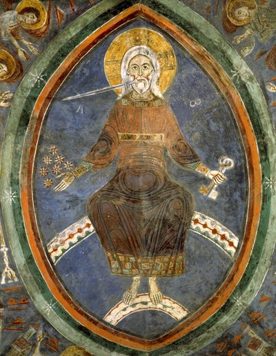 Cristo del Apocalipsis, Cripta de la Catedral de Anagni de Italian School
