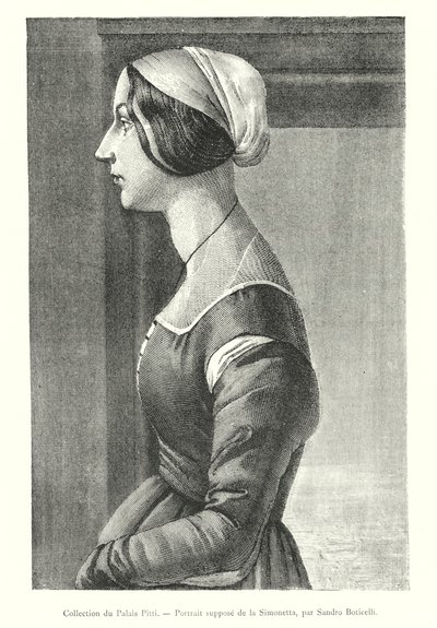 Colección del Palacio Pitti, Retrato supuesto de la Simonetta, por Sandro Botticelli de Italian School