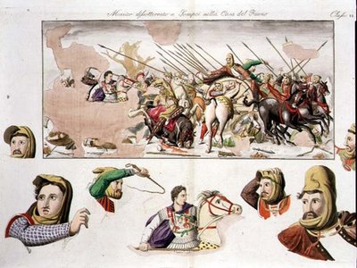 Copia del Mosaico de Alejandro de la Casa del Fauno, Pompeya, lámina 10, clase 6 de la Parte I de 