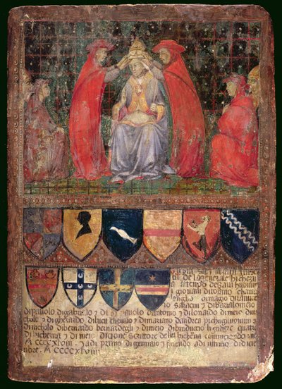 Coronación del Papa Nicolás V en 1447 de Italian School