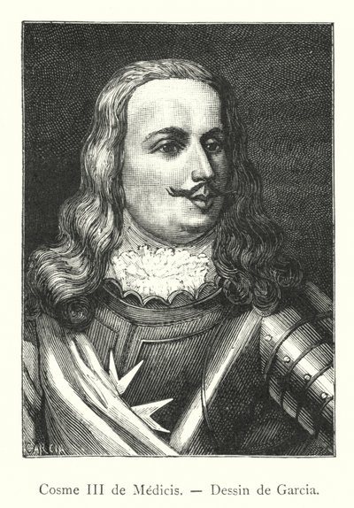 Cosme III de Medicis, Dibujo de Garcia de Italian School