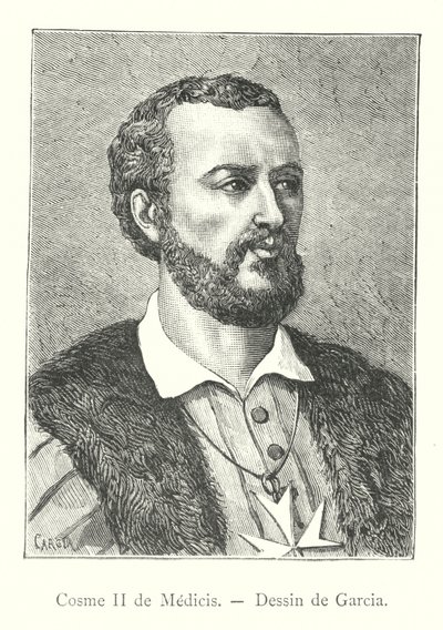 Cosme II de Medicis, Dibujo de Garcia de Italian School