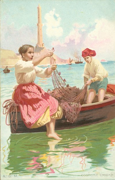 Costume Ligure (cromolito) de Italian School
