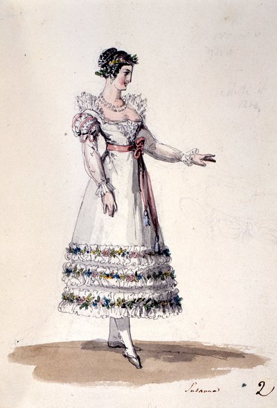Diseño de vestuario para Susanna, de 