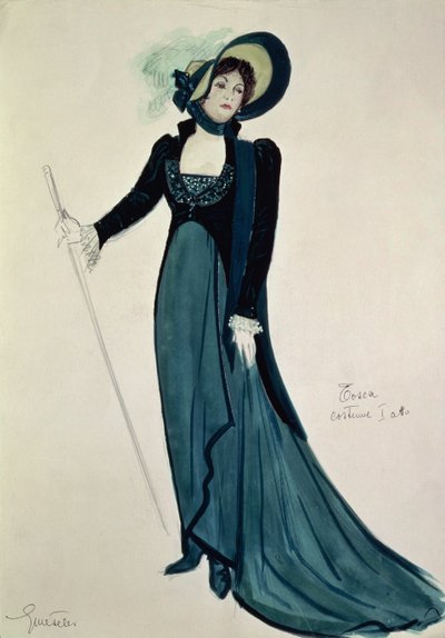 Diseño de vestuario para Tosca, de la ópera 