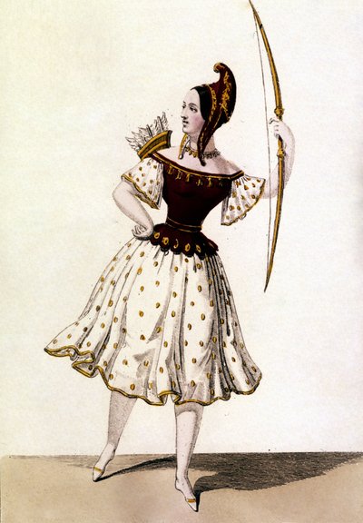 Diseño de vestuario para la ópera de Italian School