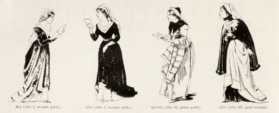 Vestuario de la ópera Falstaff de Verdi, de L