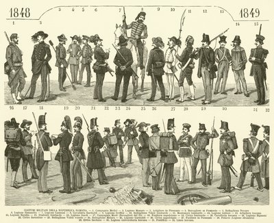 Costumi Militari Della Repubblica Romana (grabado) de Italian School