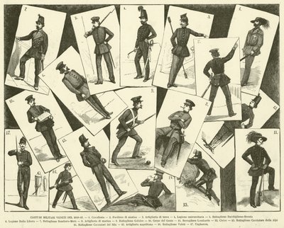 Uniformes militares venecianos de 1848-49 de Italian School