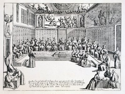 Salón del Consejo del Dogo de Venecia, 1876 de Italian School