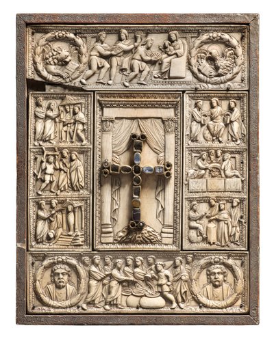 Cubierta de un libro de evangelios, reverso de Italian School