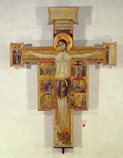 Crucifixión, Escuela Toscana, segunda mitad del siglo XII de Italian School