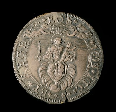 Moneda de la República de Génova: ECU ancho en plata. Diámetro 61 mm. 1693. reverso. de Italian School