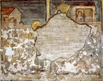 Fresco dañado de Santa Maria Antiqua, Roma de Italian School