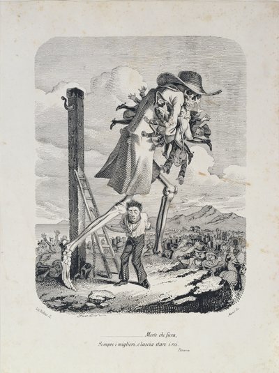 La Muerte se lleva a los buenos y deja a los villanos, c.1850 de Italian School