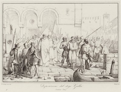Deposición del Dogo Galla, 750 de Italian School