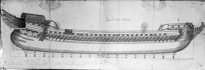 Diseño para una Galera Veneciana, siglo XVII de Italian School