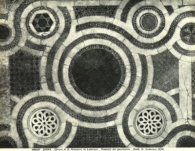 (detalle) El suelo cosmatesco de la Basílica de San Giovanni in Laterano, Roma de Italian School