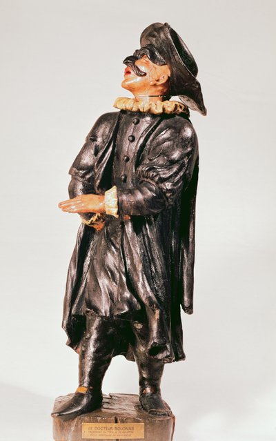 Doctor Balanzone, del Teatro Serafín (madera policromada) de Italian School