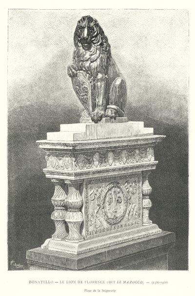 Donatello, el león de Florencia, llamado Le Mazocco de Italian School