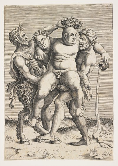 Silenus borracho de Italian School