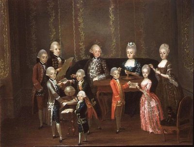 Interior Elegante de Familia de Italian School