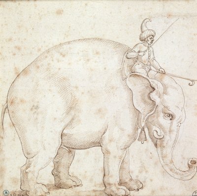 Elefante Hanno y su mahout de Italian School