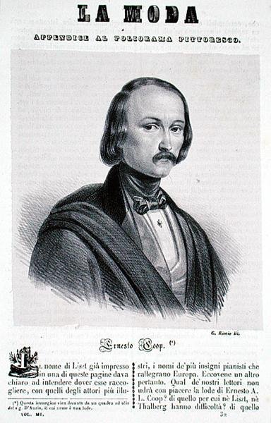 Ernesto Coop, grabado por G. Riccio de Italian School