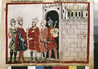 FRIEDRICH II: Federico entra en Jerusalén de Italian School