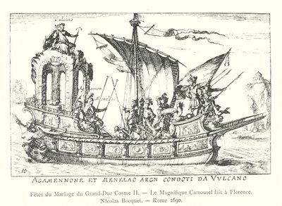 Fiestas del matrimonio del Gran Duque Cosme II, El magnífico carrusel hecho en Florencia, Nicolás Bocquet, Roma 1690 de Italian School