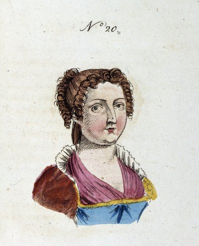 Figura número 20 representando el rostro de una mujer en 