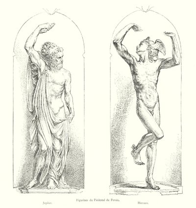 Figurines del Pedestal del Perseo, Júpiter, Mercurio de Italian School