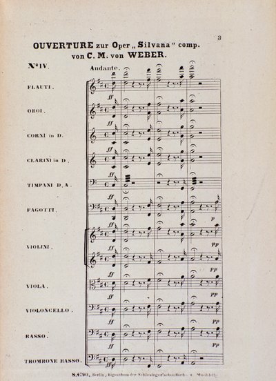 Primera página de la obertura de la ópera 